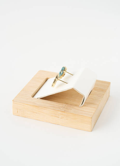 Boucles d’oreilles vert SATINE femme