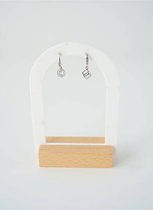 Boucles d’oreilles matériaux métal argent SATINE femme