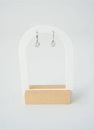 Boucles d’oreilles matériaux métal argent SATINE femme