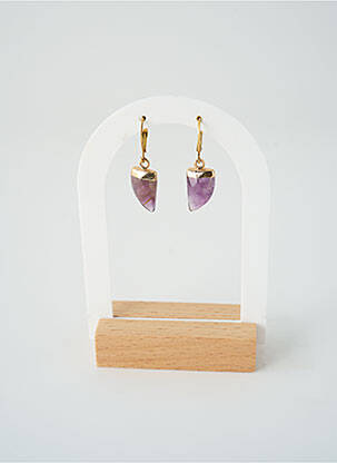 Boucles d’oreilles ornement pierre violet SATINE femme
