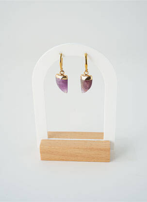 Boucles d’oreilles ornement pierre violet SATINE femme