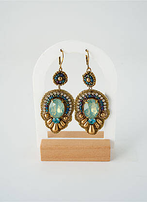 Boucles d’oreilles ornement oxyde de zirconium or SATINE femme