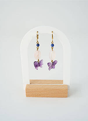 Boucles d’oreilles ornement breloque / pampille or SATINE femme