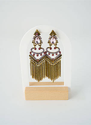 Boucles d’oreilles matériaux métal or SATINE femme
