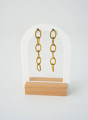 Boucles d’oreilles matériaux métal or SATINE femme