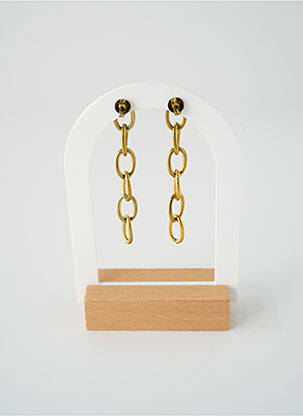 Boucles d’oreilles matériaux métal or SATINE femme