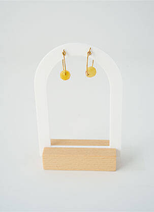 Boucles d’oreilles matériaux métal jaune SATINE femme