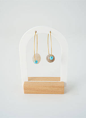 Boucles d’oreilles matériaux métal or SATINE femme