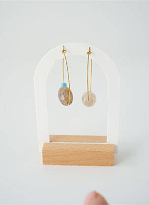 Boucles d’oreilles matériaux métal or SATINE femme