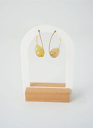 Boucles d’oreilles ornement pierre or SATINE femme