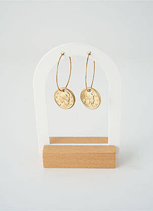 Boucles d’oreilles matériaux métal or SATINE femme
