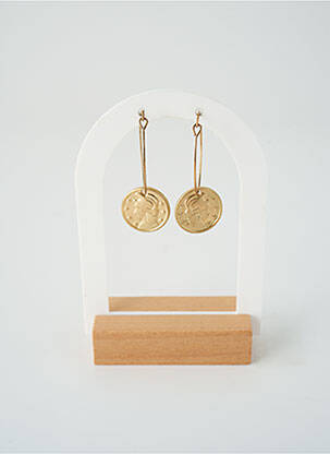 Boucles d’oreilles matériaux métal or SATINE femme