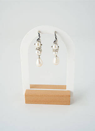 Boucles d’oreilles matériaux métal argent SATINE femme