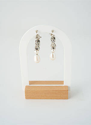 Boucles d’oreilles matériaux métal argent SATINE femme