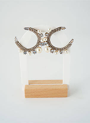 Boucles d’oreilles ornement perles or SATINE femme