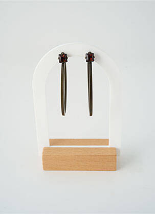 Boucles d’oreilles matériaux métal rouge SATINE femme