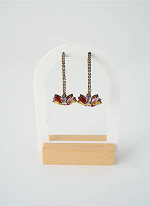 Boucles d’oreilles ornement oxyde de zirconium or SATINE femme
