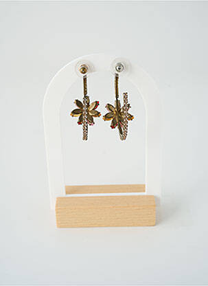 Boucles d’oreilles ornement oxyde de zirconium or SATINE femme