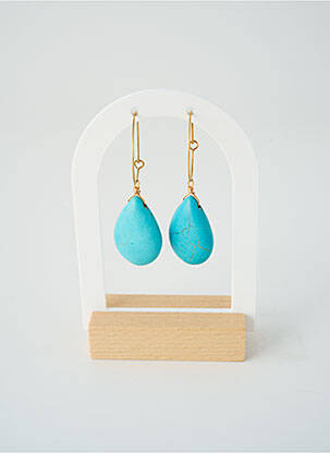 Boucles d’oreilles bleu SATINE femme