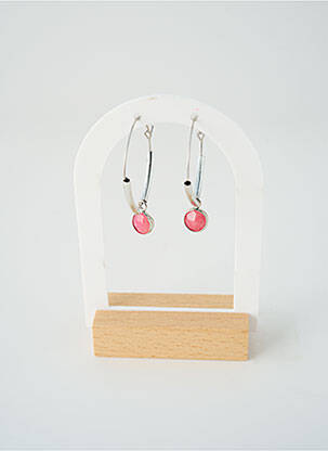 Boucles d’oreilles rose SATINE femme