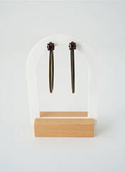 Boucles d’oreilles rouge SATINE femme seconde vue