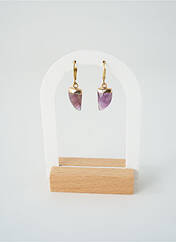Boucles d’oreilles violet SATINE femme seconde vue