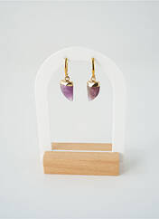 Boucles d’oreilles violet SATINE femme seconde vue