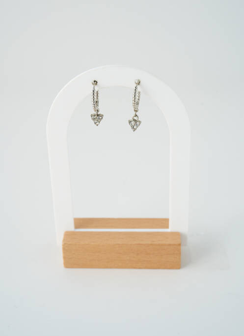 Boucles d’oreilles ornement oxyde de zirconium argent SATINE femme