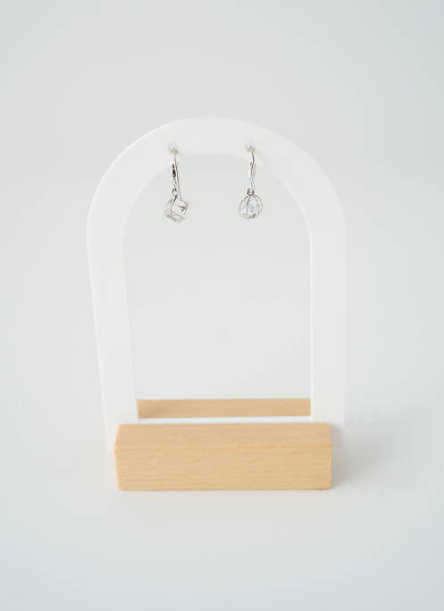 Boucles d’oreilles matériaux métal argent SATINE femme