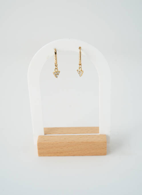 Boucles d’oreilles ornement oxyde de zirconium or SATINE femme