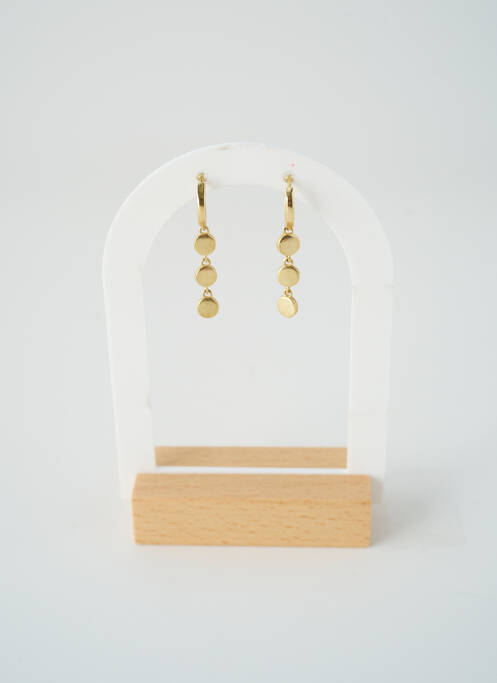 Boucles d’oreilles matériaux métal or SATINE femme