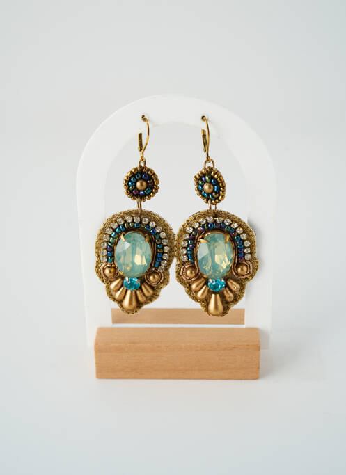 Boucles d’oreilles ornement oxyde de zirconium or SATINE femme