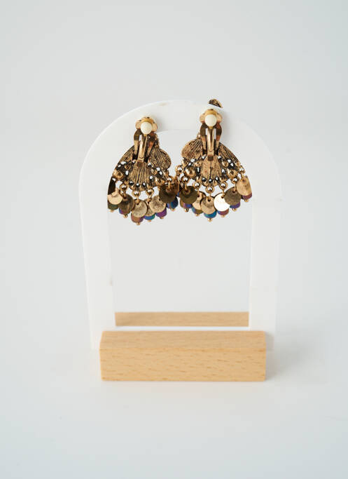 Boucles d’oreilles fermeture fermoir clips or SATINE femme