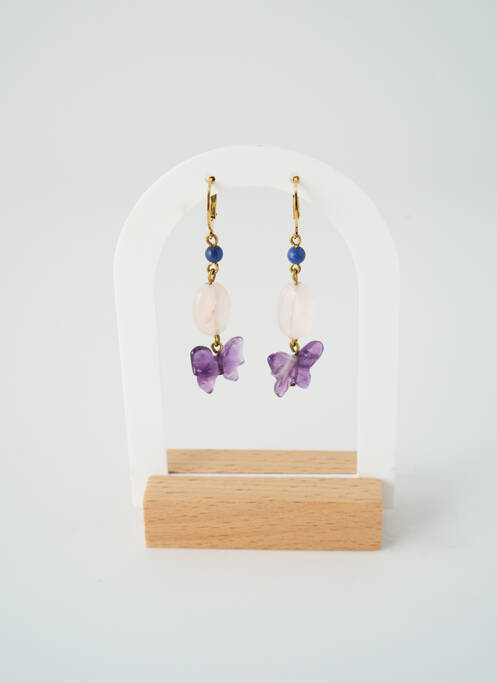 Boucles d’oreilles ornement breloque / pampille or SATINE femme
