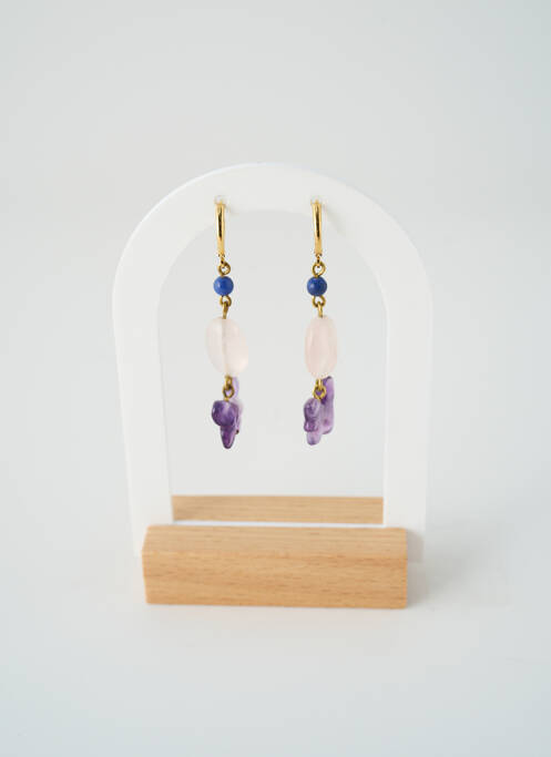 Boucles d’oreilles ornement breloque / pampille or SATINE femme