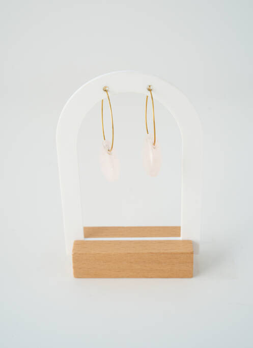 Boucles d’oreilles matériaux métal or SATINE femme