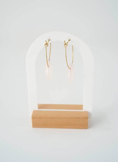 Boucles d’oreilles matériaux métal or SATINE femme