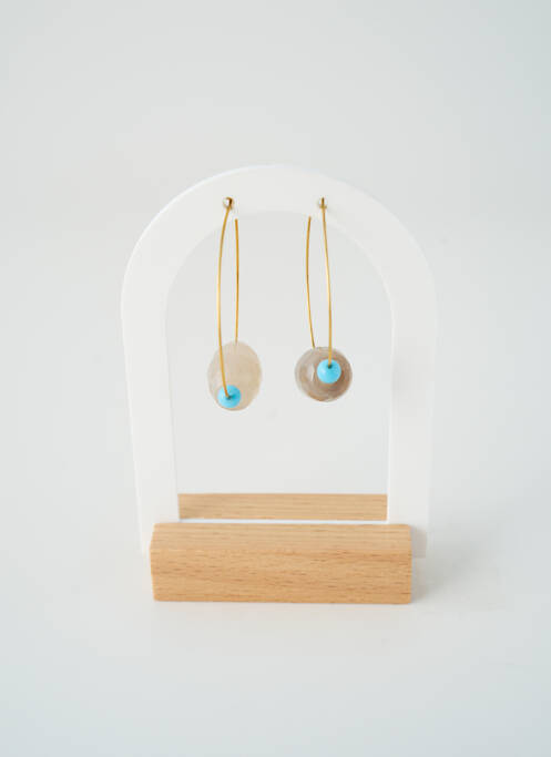 Boucles d’oreilles matériaux métal or SATINE femme