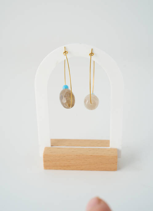 Boucles d’oreilles matériaux métal or SATINE femme