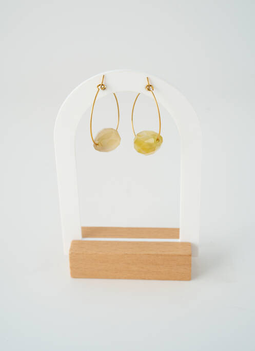 Boucles d’oreilles ornement pierre or SATINE femme