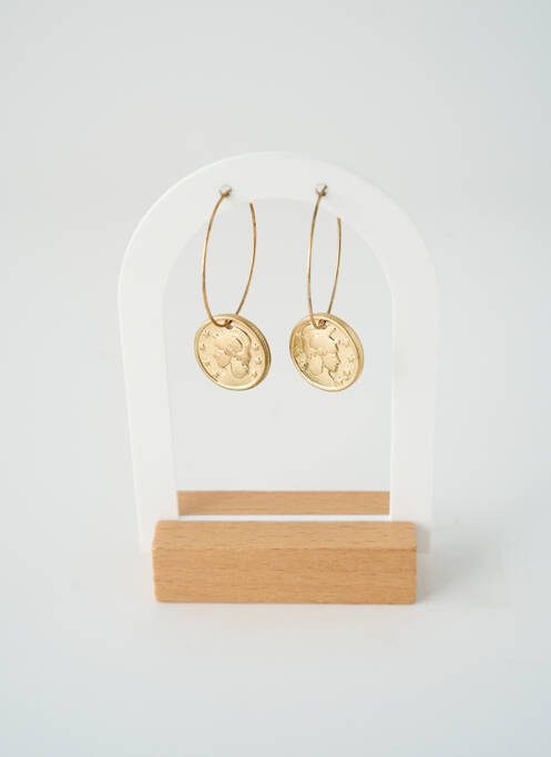 Boucles d’oreilles matériaux métal or SATINE femme