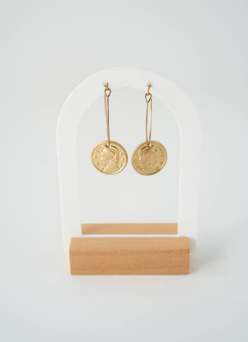 Boucles d’oreilles matériaux métal or SATINE femme