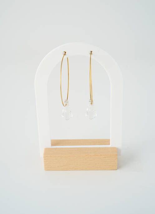 Boucles d’oreilles matériaux métal or SATINE femme