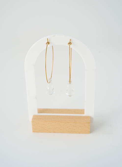 Boucles d’oreilles matériaux métal or SATINE femme