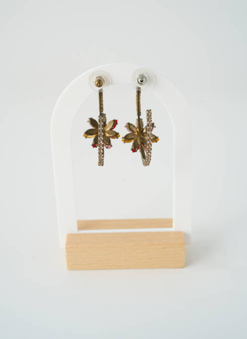 Boucles d’oreilles ornement oxyde de zirconium or SATINE femme
