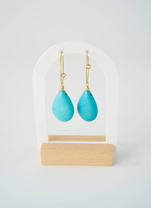 Boucles d’oreilles bleu SATINE femme