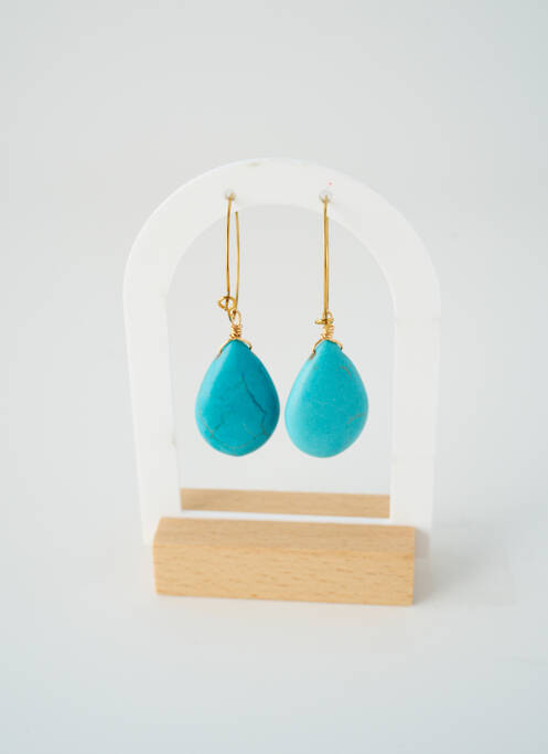 Boucles d’oreilles bleu SATINE femme