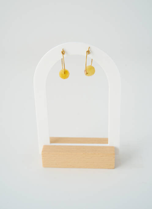 Boucles d’oreilles jaune SATINE femme