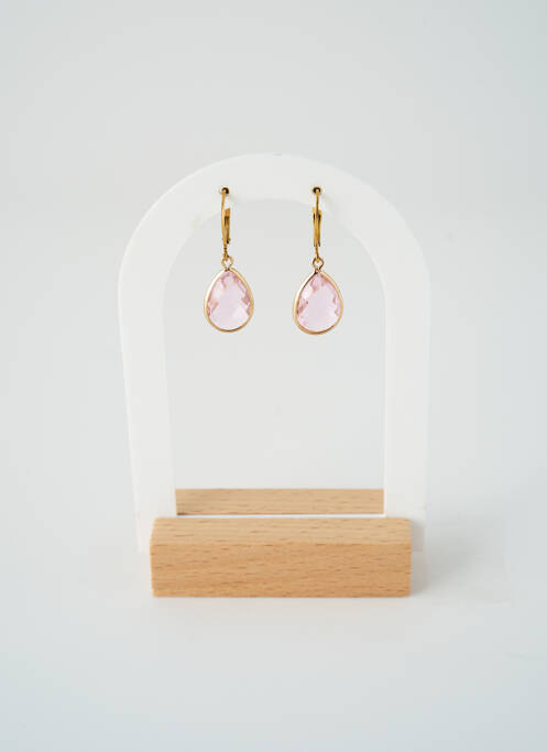 Boucles d’oreilles rose SATINE femme