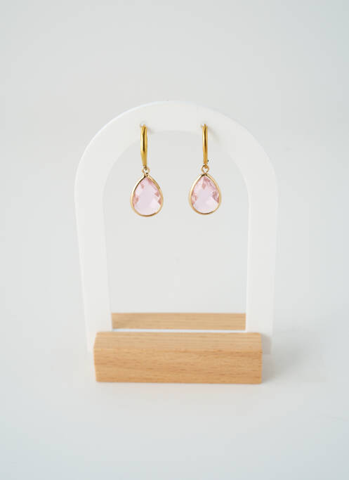Boucles d’oreilles rose SATINE femme